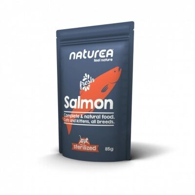 Konservi kaķiem NATUREA ar lasi 85g